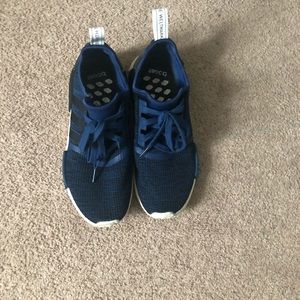 Adidas blue and black caged boost